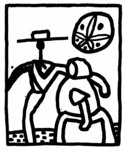 Stock image of Keith Haring's "Kutztown" print.