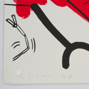 Keith Haring's signature on the Apocalypse 4 print.