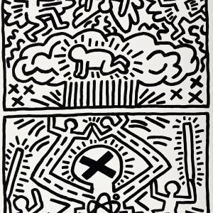 Anti-Nuclear Rally Poster by Keith Haring.